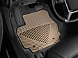 W169TN Front Row All-weather Series Flat Floor Mat, Tan Made of Rubberized Thermoplastic Elastomer