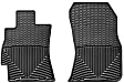 W172 Front Row All-weather Series Flat Floor Mat, Black Made of Rubberized Thermoplastic Elastomer