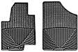 W173 Front Row All-weather Series Flat Floor Mat, Black Made of Rubberized Thermoplastic Elastomer