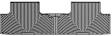 W197GR Rear All-weather Series Flat Floor Mat, Gray Made of Rubberized Thermoplastic Elastomer