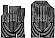 W199 Front Row All-weather Series Flat Floor Mat, Black Made of Rubberized Thermoplastic Elastomer
