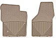 W19TN Front Row All-weather Series Flat Floor Mat, Tan Made of Rubberized Thermoplastic Elastomer