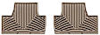 W200TN Rear All-weather Series Flat Floor Mat, Tan Made of Rubberized Thermoplastic Elastomer