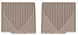 W231TN Rear All-weather Series Flat Floor Mat, Tan Made of Rubberized Thermoplastic Elastomer