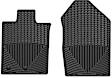 W234 Front Row All-weather Series Flat Floor Mat, Black Made of Rubberized Thermoplastic Elastomer
