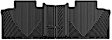 W244 Second Row All-weather Series Flat Floor Mat, Black Made of Rubberized Thermoplastic Elastomer
