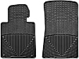W24 Front Row All-weather Series Flat Floor Mat, Black Made of Rubberized Thermoplastic Elastomer