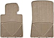 W24TN Front Row All-weather Series Flat Floor Mat, Tan Made of Rubberized Thermoplastic Elastomer