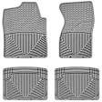 W26GR-W20GR Front, Second and Third Row All-weather Series Flat Floor Mat, Gray Made of Rubberized Thermoplastic Elastomer