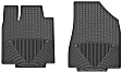 W298 Front All-weather Series Flat Floor Mat, Black Made of Rubberized Thermoplastic Elastomer