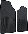 2007 Saturn Ion - Front Row Flat Floor Mat, Black, Made of Rubber, All-weather Series