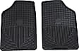 2007 Saturn Ion - Front Row Flat Floor Mat, Black, Made of Rubber, All-weather Series