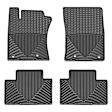 W307-W136 Front and Rear All-weather Series Molded Floor Liner, Black Made of Rubberized Thermoplastic Elastomer