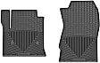 W309 Front Row All-weather Series Flat Floor Mat, Black Made of Rubberized Thermoplastic Elastomer