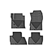 W309-W324 Front and Rear All-weather Series Molded Floor Liner, Black Made of Rubberized Thermoplastic Elastomer