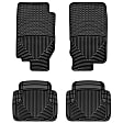 W30-W50 Front and Rear All-weather Series Flat Floor Mat, Black Made of Rubberized Thermoplastic Elastomer