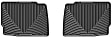W313 Second Row All-weather Series Flat Floor Mat, Black Made of Rubberized Thermoplastic Elastomer