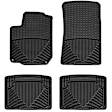 W31-W20 Front and Rear All-weather Series Flat Floor Mat, Black Made of Rubberized Thermoplastic Elastomer