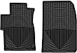 W330 Front Row All-weather Series Flat Floor Mat, Black Made of Rubberized Thermoplastic Elastomer