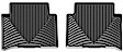 W349 Second Row All-weather Series Flat Floor Mat, Black Made of Rubberized Thermoplastic Elastomer