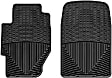 W34 Front Row All-weather Series Flat Floor Mat, Black Made of Rubberized Thermoplastic Elastomer