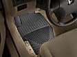 W34 Front Row All-weather Series Flat Floor Mat, Black Made of Rubberized Thermoplastic Elastomer