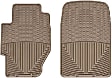W34TN Front Row All-weather Series Flat Floor Mat, Tan Made of Rubberized Thermoplastic Elastomer