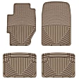 W34TN-W20TN Front and Rear All-weather Series Flat Floor Mat, Tan Made of Rubberized Thermoplastic Elastomer