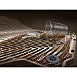 W34TN-W20TN Front and Rear All-weather Series Flat Floor Mat, Tan Made of Rubberized Thermoplastic Elastomer