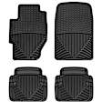 W34-W50 Front and Rear All-weather Series Flat Floor Mat, Black Made of Rubberized Thermoplastic Elastomer
