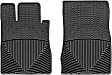 W36 Front Row All-weather Series Flat Floor Mat, Black Made of Rubberized Thermoplastic Elastomer