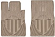 W36TN Front Row All-weather Series Flat Floor Mat, Tan Made of Rubberized Thermoplastic Elastomer