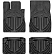 W36-W20 Front and Rear All-weather Series Flat Floor Mat, Black Made of Rubberized Thermoplastic Elastomer