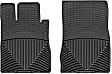 W36-W20 Front and Rear All-weather Series Flat Floor Mat, Black Made of Rubberized Thermoplastic Elastomer