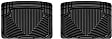 W36-W20 Front and Rear All-weather Series Flat Floor Mat, Black Made of Rubberized Thermoplastic Elastomer