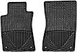 W37 Front Row All-weather Series Flat Floor Mat, Black Made of Rubberized Thermoplastic Elastomer