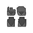 2017 Honda Fit - All-weather Series, Black, Front and Rear, Molded Floor Liner, Hatchback, Made of Rubberized Thermoplastic Elastomer