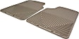 W3TN Front Row All-weather Series Flat Floor Mat, Tan Made of Rubber
