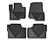 W408-W409 Front and Rear All-weather Series Molded Floor Liner, Black Made of Rubberized Thermoplastic Elastomer