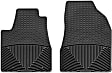 W40 Front Row All-weather Series Flat Floor Mat, Black Made of Rubberized Thermoplastic Elastomer