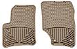 W46TN Front Row All-weather Series Flat Floor Mat, Tan Made of Rubberized Thermoplastic Elastomer
