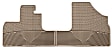 W48TN Front Row All-weather Series Flat Floor Mat, Tan Made of Rubberized Thermoplastic Elastomer