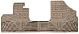 W48TN-W159TN Front and Rear All-weather Series Molded Floor Liner, Tan Made of Rubberized Thermoplastic Elastomer