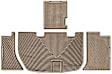 W48TN-W159TN Front and Rear All-weather Series Molded Floor Liner, Tan Made of Rubberized Thermoplastic Elastomer