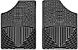 W4 Front Row All-weather Series Flat Floor Mat, Black Made of Rubber
