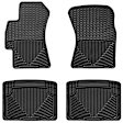 W52-W20 Front and Rear All-weather Series Flat Floor Mat, Black Made of Rubberized Thermoplastic Elastomer