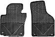 W53 Front Row All-weather Series Flat Floor Mat, Black Made of Rubberized Thermoplastic Elastomer