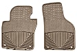 W53TN Front Row All-weather Series Flat Floor Mat, Tan Made of Rubberized Thermoplastic Elastomer