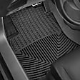 W556 Front Row All-weather Series Flat Floor Mat, Black Made of Rubberized Thermoplastic Elastomer