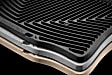 W614 Front Row All-weather Series Flat Floor Mat, Black Made of Rubberized Thermoplastic Elastomer